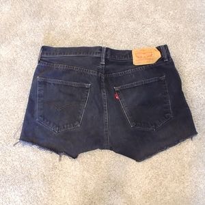 Women's Levi's Red Tab High Rise Black Shorts